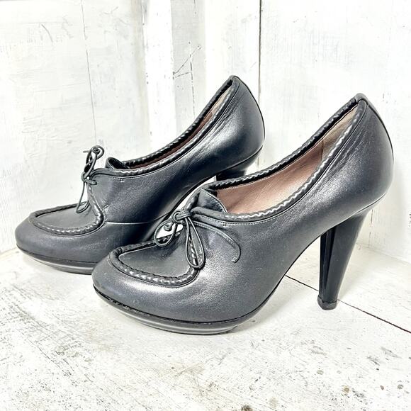 Bottega Veneta Scarpa Pelle S. Cuoio Leather Slip On Ankle Boots Black Womens 39 - Picture 3 of 5